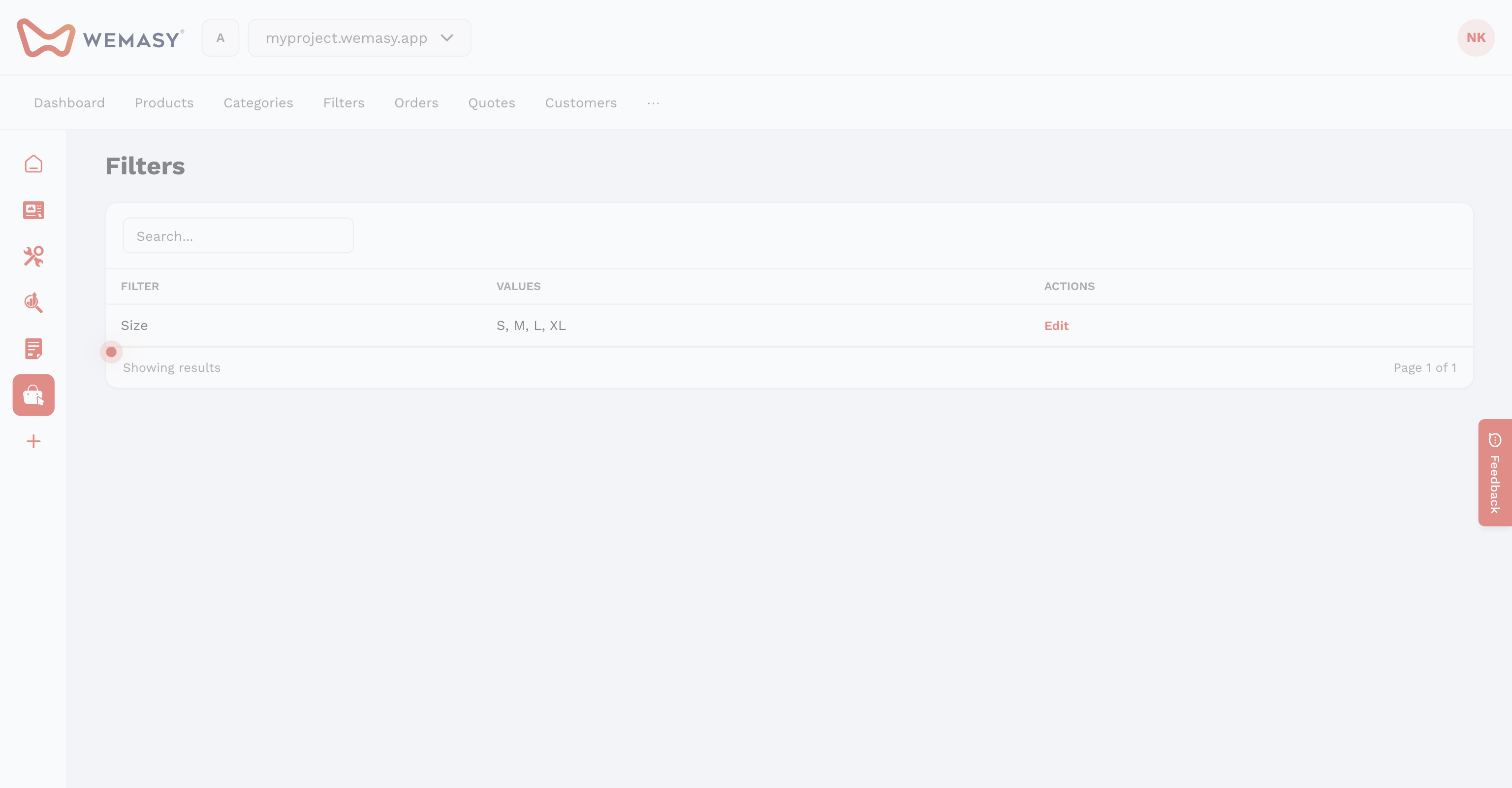 Webshop: een filter maken