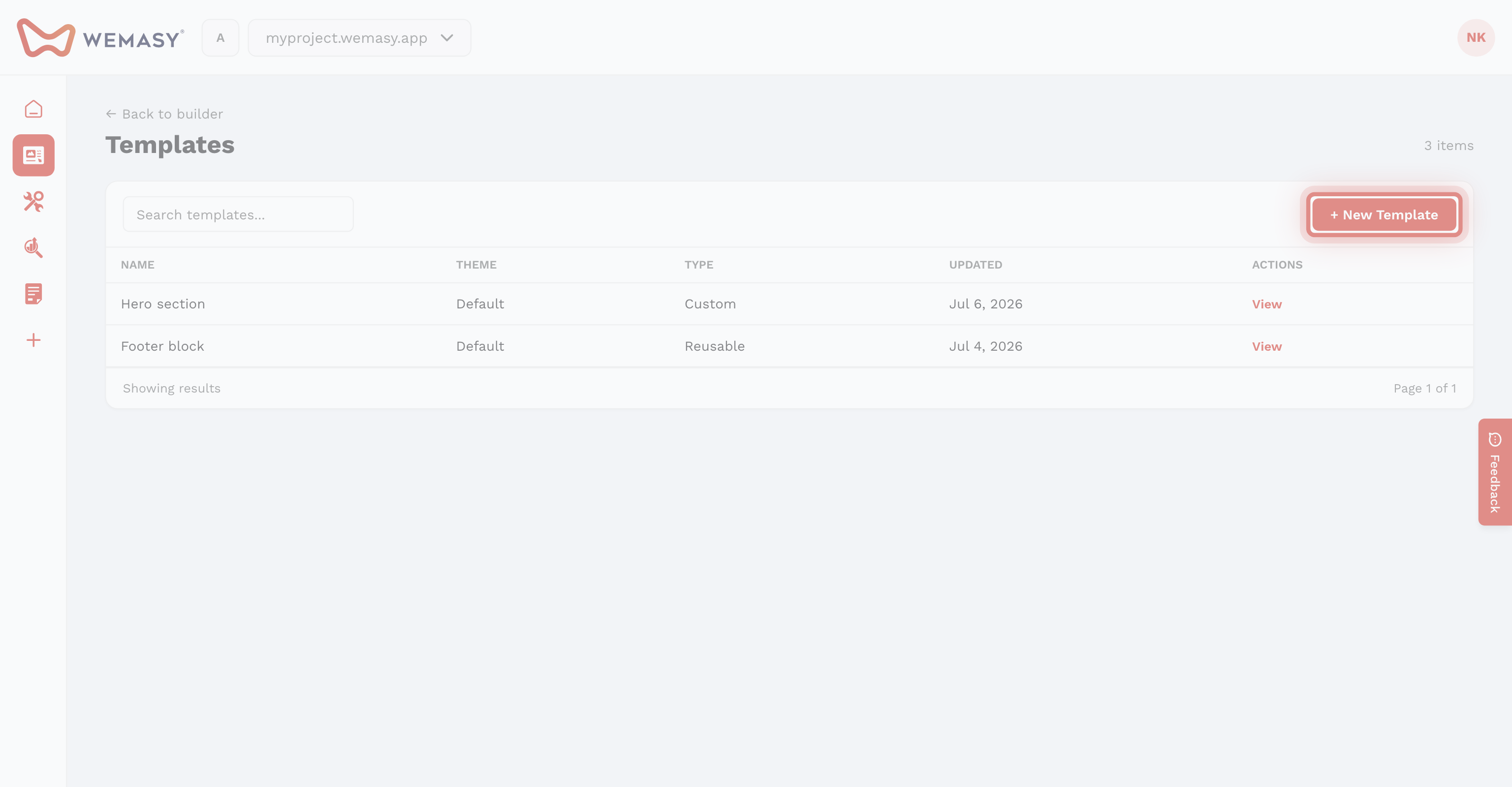 Websitebouwer: een herbruikbare template maken