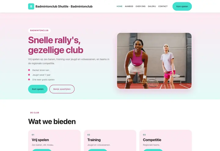 Thema Badmintonclub Shuttle