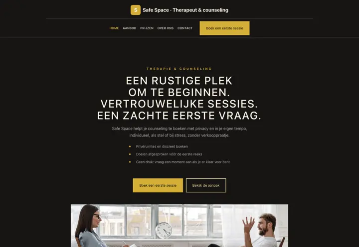 Website voor therapeut