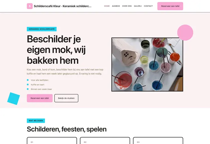 Thema Schilderscafé Kleur