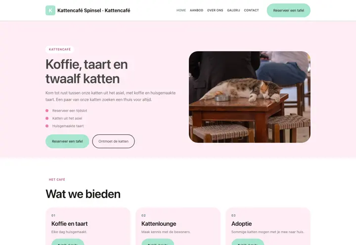 Thema Kattencafé Spinsel