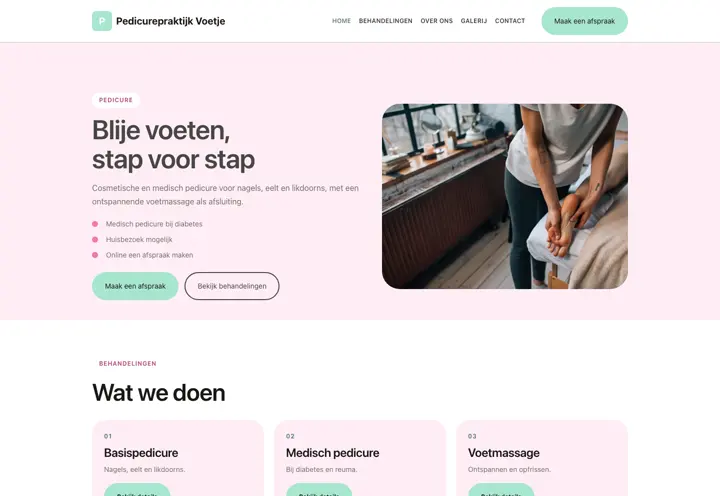 Thema Pedicurepraktijk Voetje