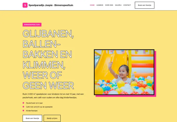 Thema Speelparadijs Joepie