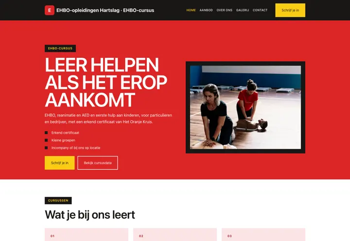 Thema EHBO-opleidingen Hartslag