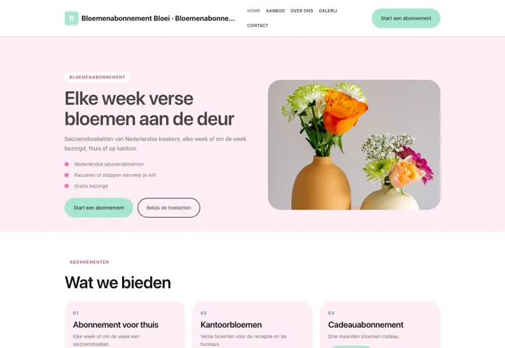 Thema Bloemenabonnement Bloei
