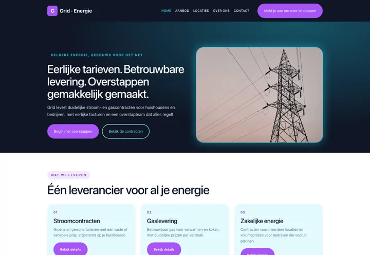 Website voor energie
