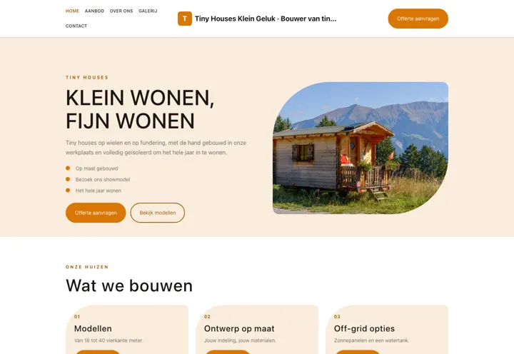 Thema Tiny Houses Klein Geluk