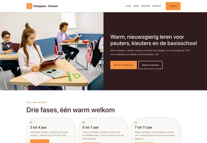 Website voor school