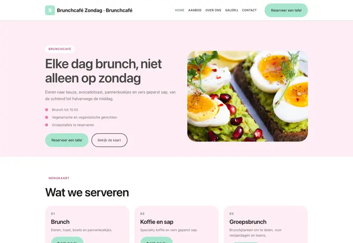 Thema Brunchcafé Zondag