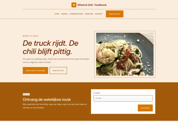 Voorbeeld van thema Wheel & Chili voor foodtruck