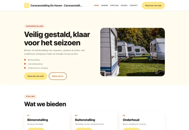 Thema Caravanstalling De Haven