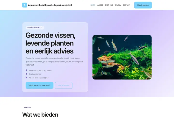 Thema Aquariumhuis Koraal