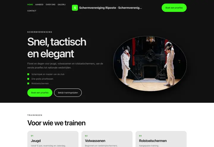 Website voor schermvereniging