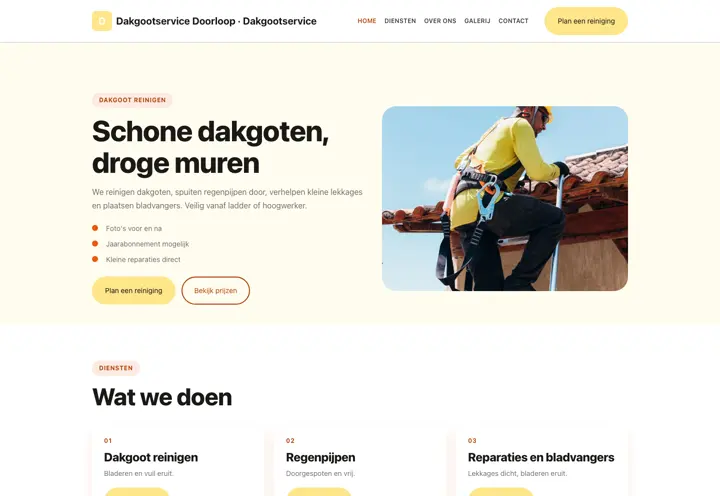 Thema Dakgootservice Doorloop
