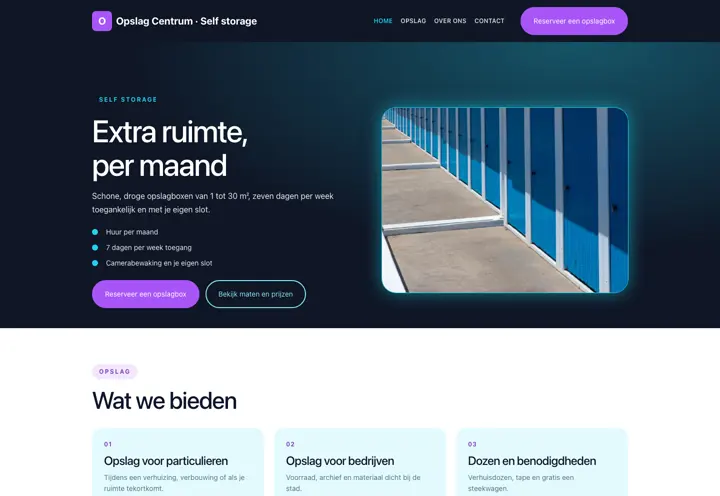 Voorbeeld van thema Opslag Centrum voor self storage