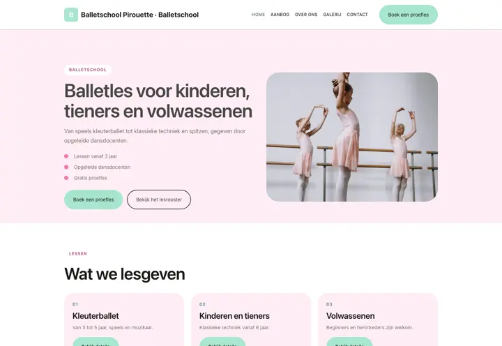 Thema Balletschool Pirouette