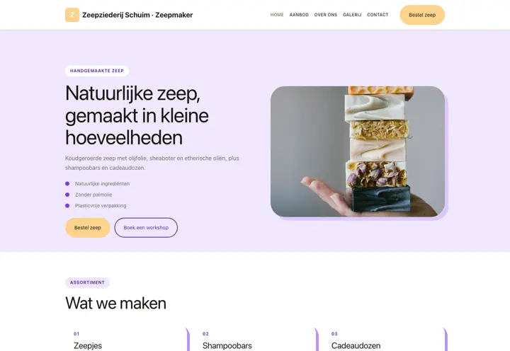 Voorbeeld van thema Zeepziederij Schuim voor zeepmaker