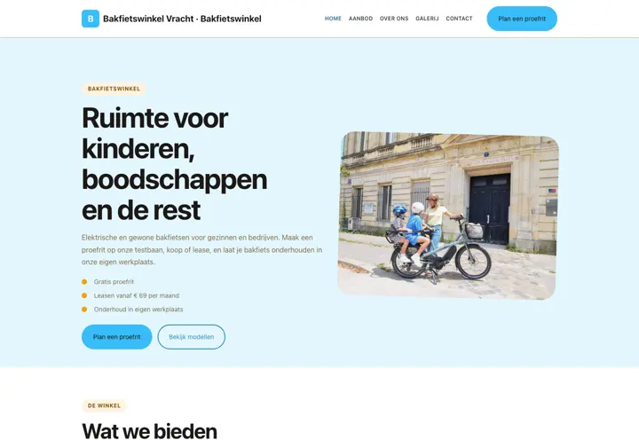 Thema Bakfietswinkel Vracht